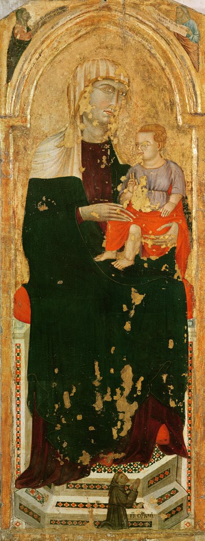 Virgin and Child and Friar Corrado by Sienese School